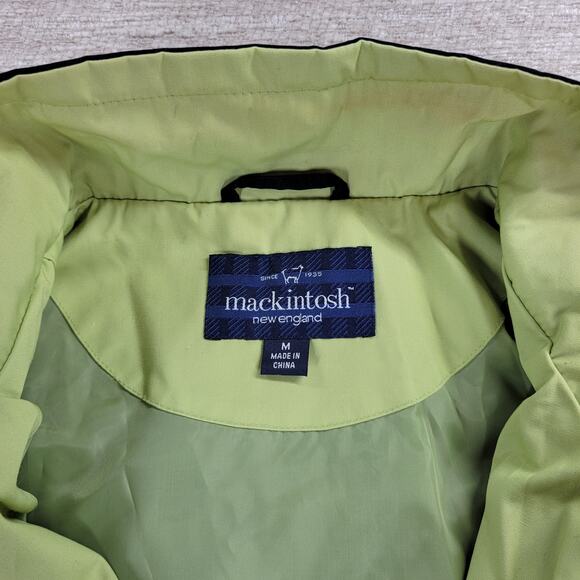 Mackintosh New England Rain Coat Womens M Navy Green Hooded Waterproof Jacket - Picture 2 of 16